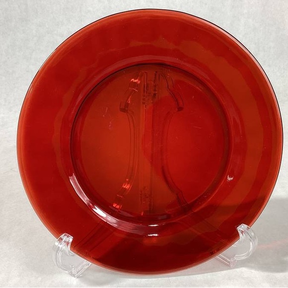 Antique Red/Cranberry Glass Tray & Place Setting (10 pieces)